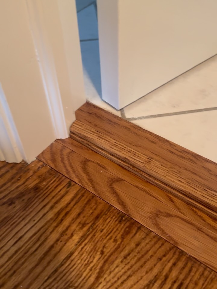 Sanded bare floor
